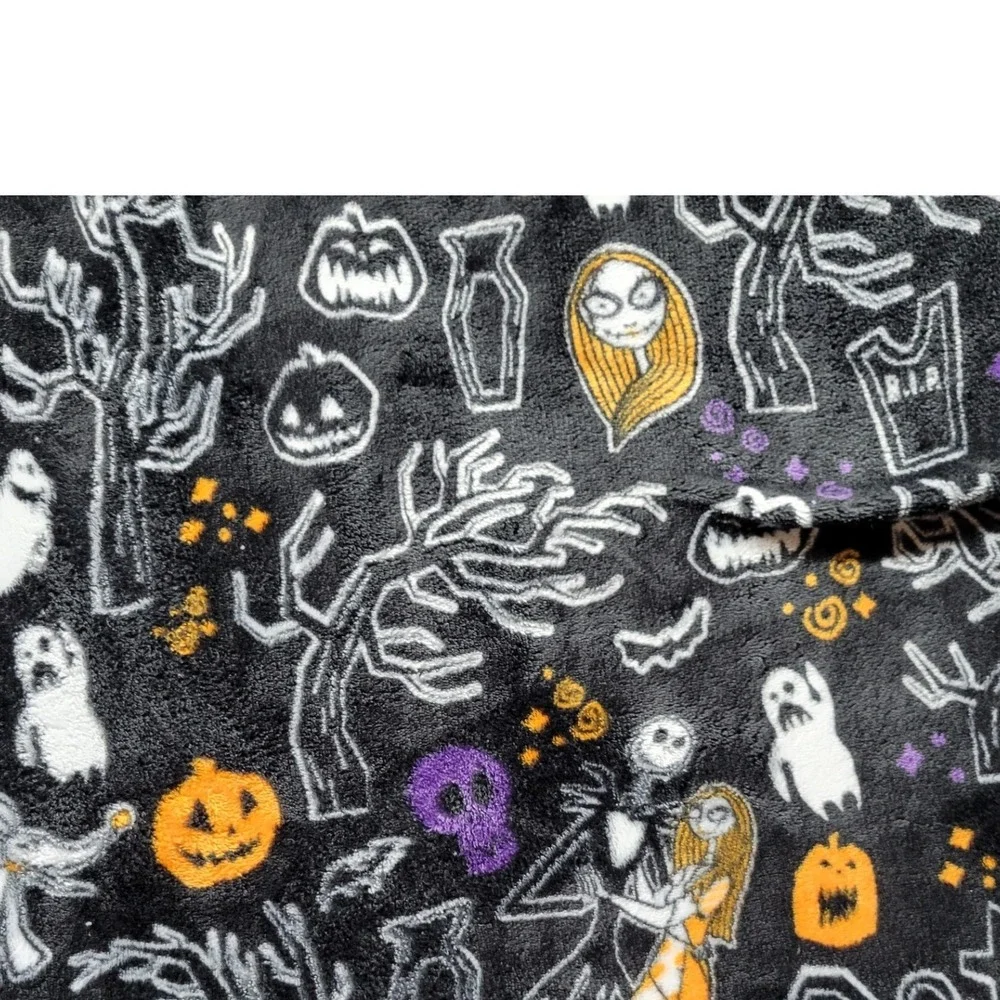 The Big One Disney Nightmare Before Christmas Jack Sally Plush Throw Blanket
